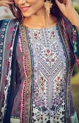 Newest style Dark Grey printed shalwar kameez suits for Casual Wear