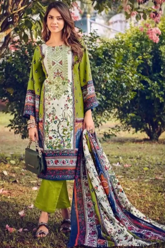 Indian Design Green printed Shalwar Kameez suits for Casual Wear