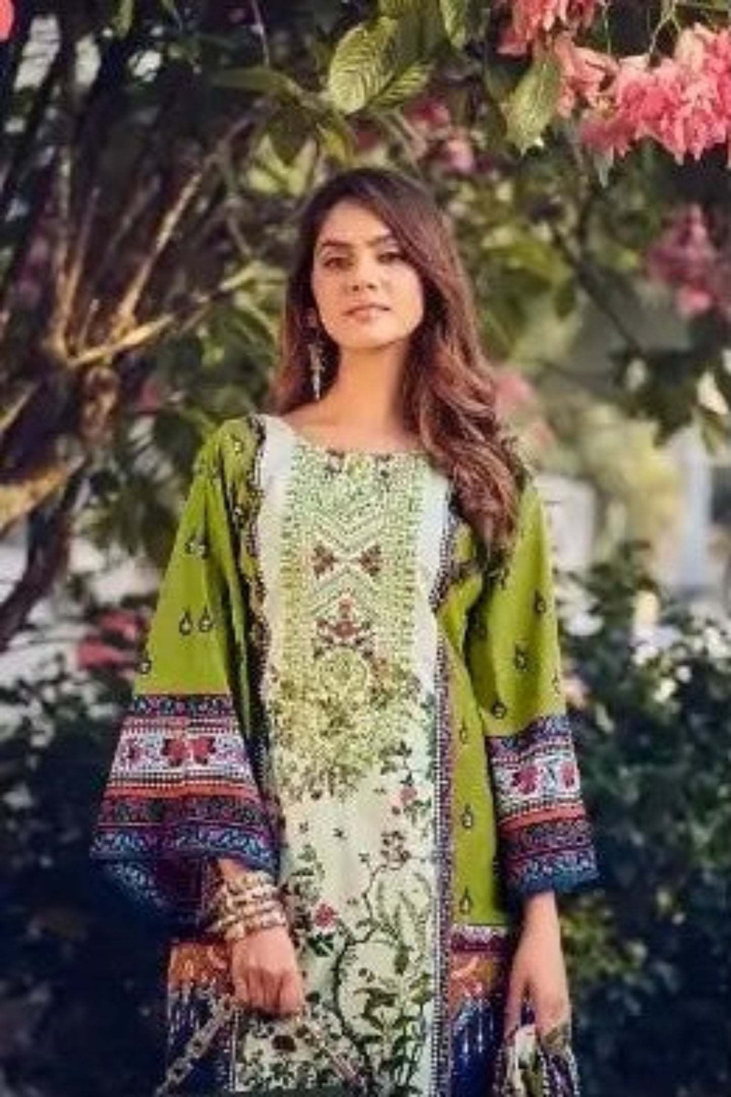 Indian Design Green printed Shalwar Kameez suits for Casual Wear