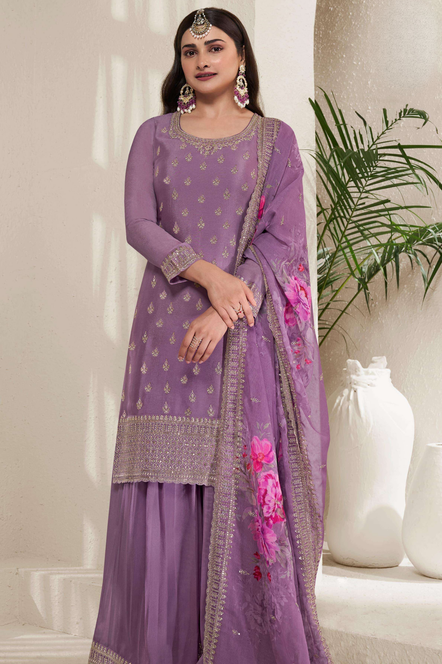 Beautiful Wedding Reception Party Wear Embroidery Worked Salwar Kameez Dupatta Suit