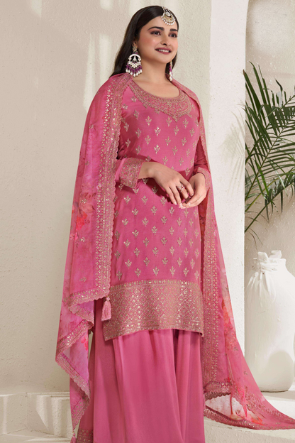 Designer Wedding Reception Party Wear Salwar Kameez Palazzo Dupatta Dresses