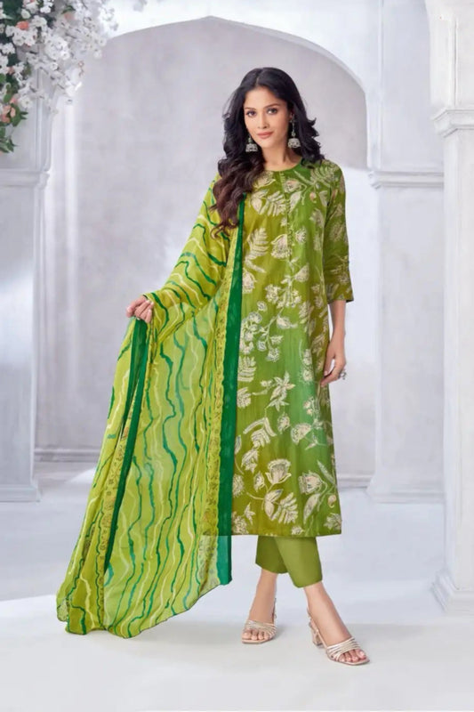 Elegant Indian designer Green Color shalwar kameez For Casual Wear