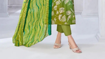 Elegant Indian designer Green Color shalwar kameez For Casual Wear