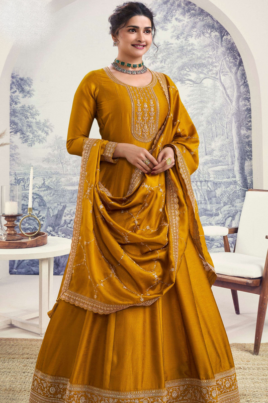 Indian Pakistani Ramzan Eid Party Wear Full Long Stylish Readymade Anarkali Gown Suit