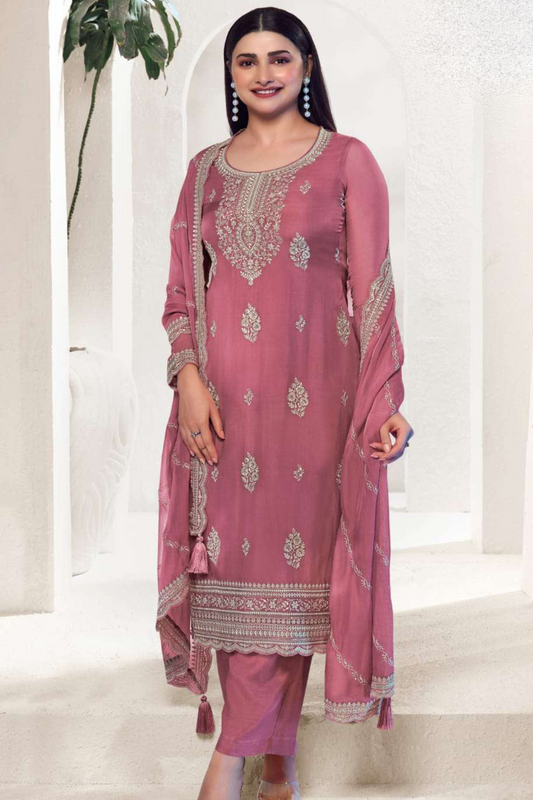 Heavy Embroidery Worked Pakistani Rokah Nikah Party Wear Salwar Kameez Stylish Suit