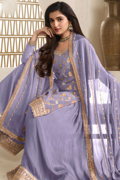 Beautiful Lavender Color Stitched Stylish Women's Wear Salwar Kameez Dupatta Suit