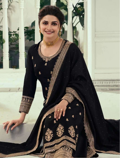 Beautiful Traditional Party Wear Stylish Salwar Kameez Palazzo With Dupatta Dresses