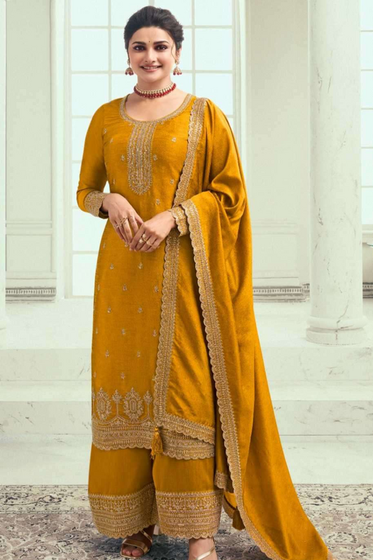 Salwar Kameez Palazzo Dupatta Dress For Women's Wedding Function Party Wear Suit